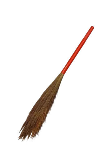 Red And Brown 2 Feet Light Weight Durable Plastic Handle Grass Broom 