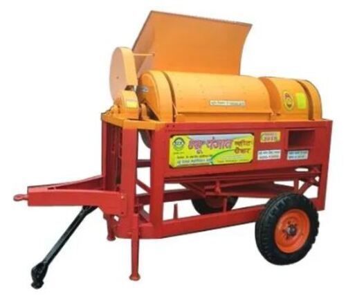 Orange And Red 2 Horse Power 1000 Kg/Hr Capacity 540 Rpm Electric Wheat Thresher 