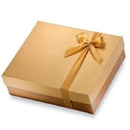 4mm Thick Matte Golden Laminated Plain Cardboard Gift Box