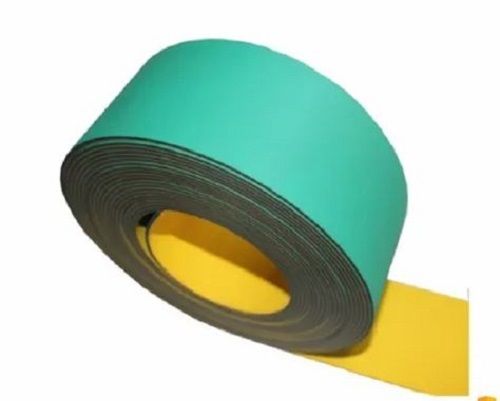 Green And Yellow 5 Mm Thick Nylon Flat Transmission Belt For Industrial Purposes