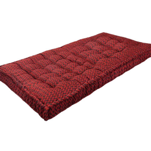 Red 6 Inch Thick 6 X 3.5 Foot Size Plain Cotton Single Bed Mattress