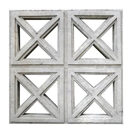 Gray 8.4 Mm Thick Readymade Polished Finish Square Cement Window For Exterior Use 