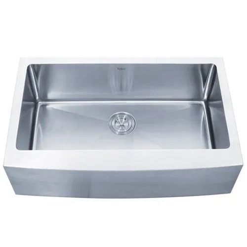 Grey Corrosion And Scratch Resistant Rectangular Ss Deck Mounted Kitchen Sink