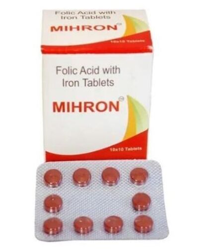 Folic Acid With Iron Tablets Pack Of 10x10 Tablets