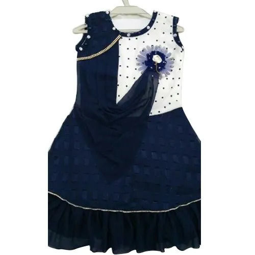 Non Toxic Breathable Washable Modern Printed Lace Decorated Girls Fancy Frock Age Group: 8 To 24Month