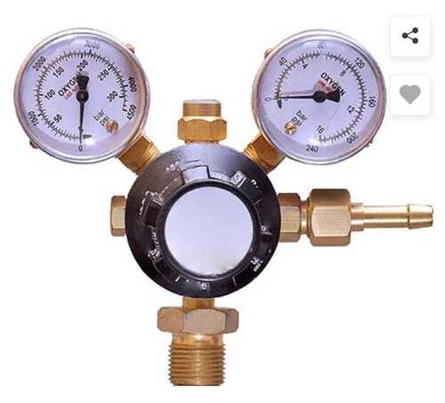 Stainless Steel Round Shape Double Stage Oxygen Regulator