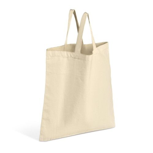 10 Kilograms Capacity 12x10 Inches Plain Dyed Cotton Bag With Flexiloop Handles 