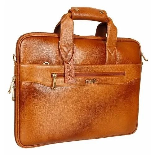 18x2x12 Inches Scratch Resistant Waterproof Leather Laptop Bag With Hand-Length Handle