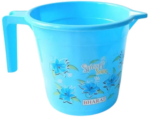 Skyblue 1Ltr. Round Lightweight Rigid Printed High Strength Durable Plastic Bath Mug 