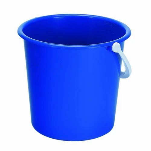 Blue 20 Liter Capacity Scratch Resistance Plain Glossy Plastic Water Bucket