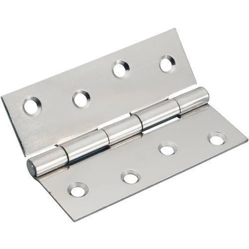 Silver 3.2 Mm Thick Rectangular Polished Finish Aluminum Door Hinges