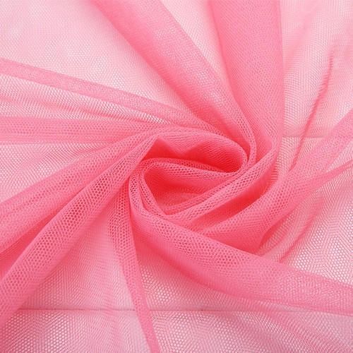 Pink 30 Meter Long Plain And Washable Light In Weight Net Fabric For Garments Use