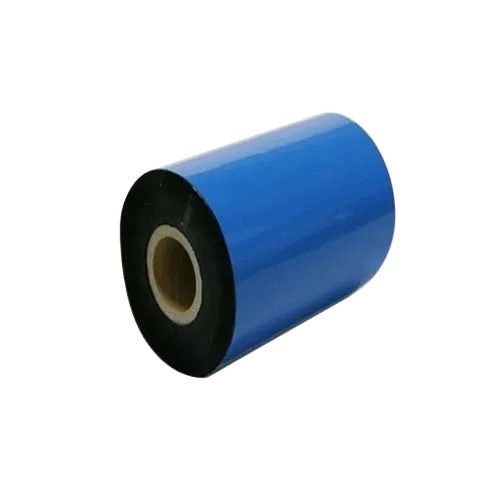 Blue 50 Meter X 4 Inch 1 Mm Thick Plain One Sided Wax Ribbon For Industrial Use 