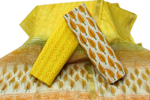 Ladies Printed Unstitched Cotton Suit Fabric