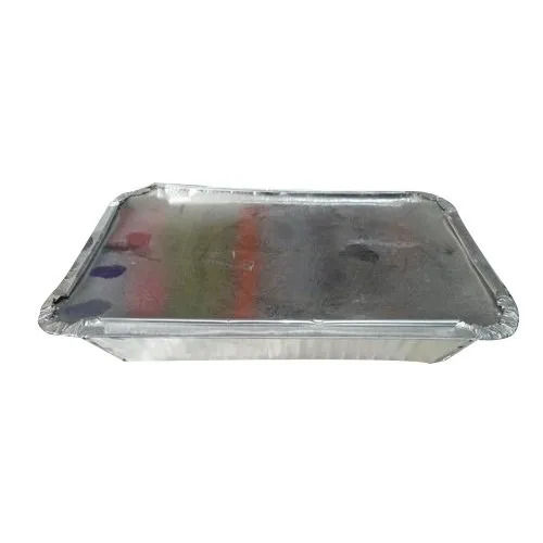 Silver Light Weight Leakproof Disposable Aluminium Foil Container For Food Packaging