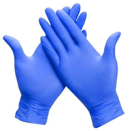 Blue Medical Grade Flexible Breathable Full Finger Style Powder Free Nitrile Gloves