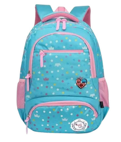 Multi Color Recyclable Shoulder Length Handle Printed Polyester School Bags