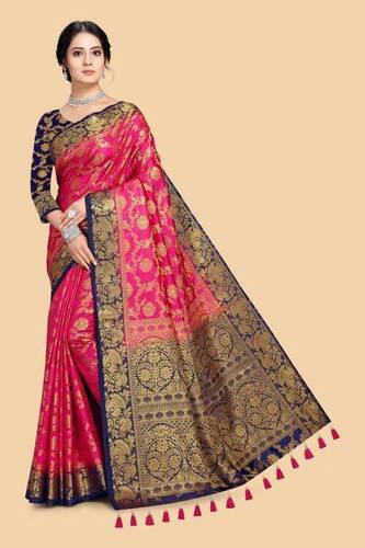 Skin Friendly Party Wear Ladies Banarasi Saree