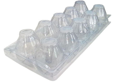 10 Pieces Capacity Rectangular Waterproof Plastic Egg Packaging Tray