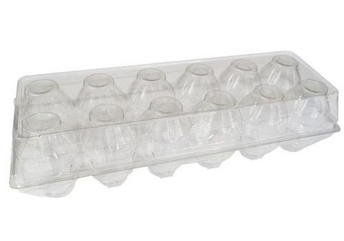 Transparent 14X4X3 Inches Scratch Resistance Polypropylene Egg Packaging Tray