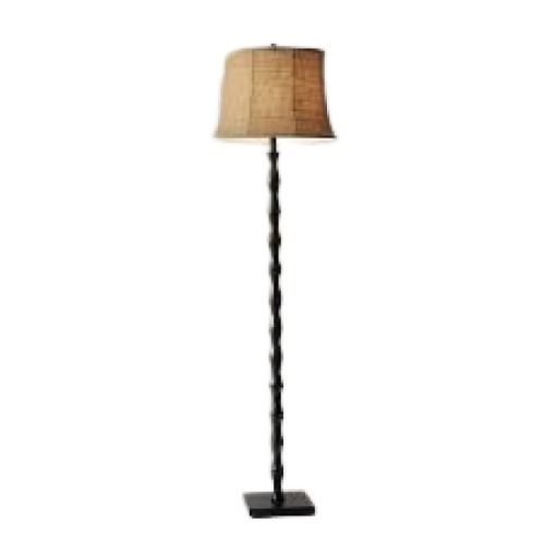 17X17X62 Size Modern Black Metal Textured Pole Floor Lamp Light Source: Energy Saving