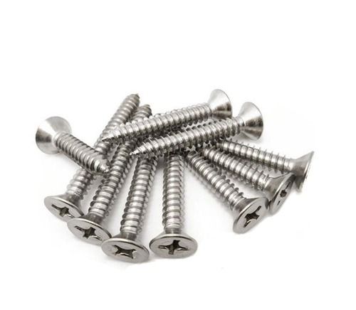 Silver 2.3 Inch Rust Proof Stainless Steel Screw For Furniture And Machinery Use