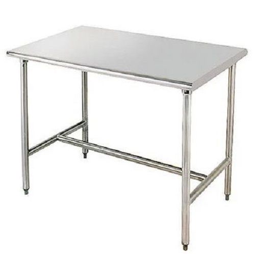 4x3 Feet Rectangular Plain Polished Stainless Steel Table 