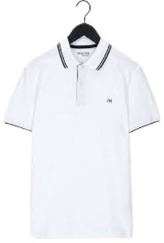 Mens Plain White Polo Neck Cotton T-Shirt Gender: Male