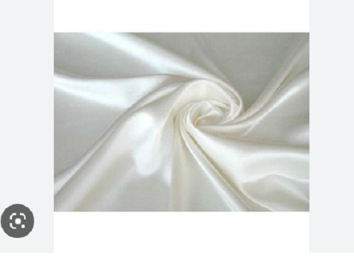 Off White Multi Color Plain Pattern Soft Silk Fabric With Bright Shine