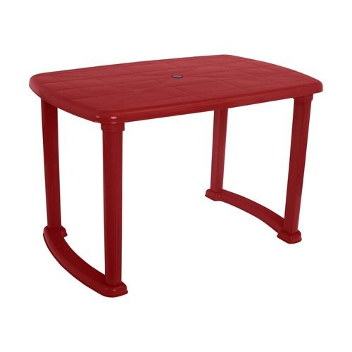 Scratch Resistance Rectangular Matte Finished Plastic Dining Table for Home Use