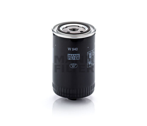 Black Spin On Oil Filter Element - Mann W 940