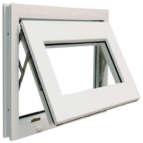 Silver 23X35 Inches 10 Mm Thick Upvc Top Hung Window For Residential And Commercial Use