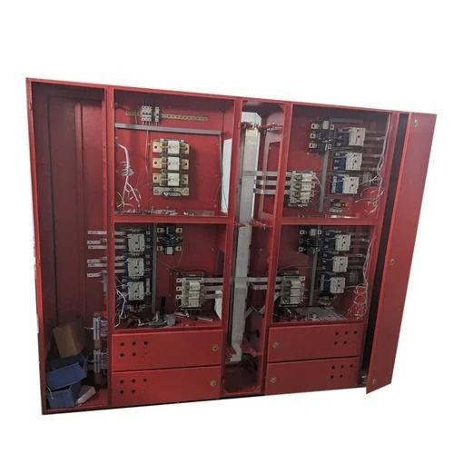 Red 415 Volts 50 Hertz Mild Steel Fire Pump Control Panel