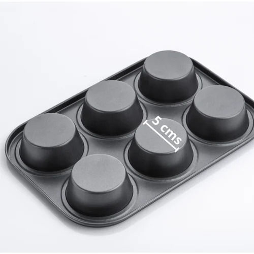 6 Muffins Non Stick PTFE Coated Baking Tray