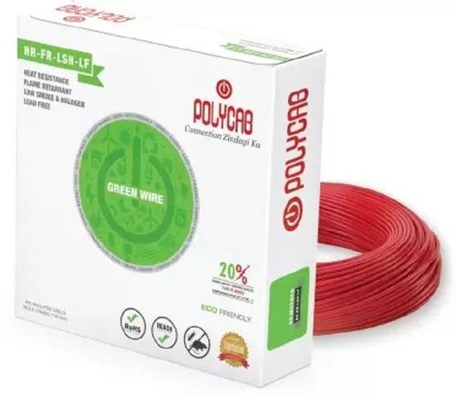 Red Fire Proof Shock Resistant Plain Pvc Insulated Copper Wire 