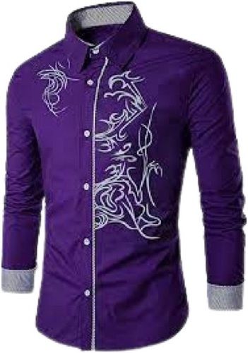 Mens Casual Wear Printed Full Sleeve Shirts Chest Size: 42 Inch