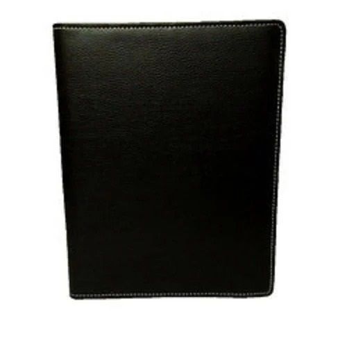 Plain Rectangular Portable Waterproof Leather Folder For Carrying Documents