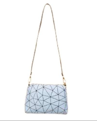 10 X 12 Inches Light Blue Printed Synthetic Sling Bag