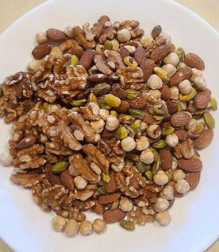 100% Healthy Mixed Roasted Almonds, Hazelnuts, Pistachios And Walnuts
