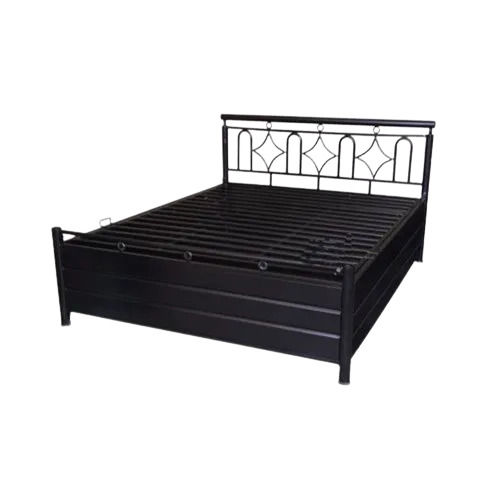 198x152x76.2 Cm Rectangular Paint Coated Wrought Iron Double Bed