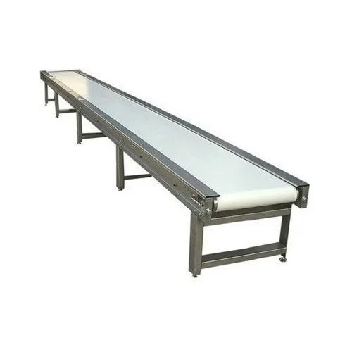 22 Inch Wide 220 Volts Stainless Steel And Pvc Flat Belt Conveyor Length: 15 Foot (Ft)