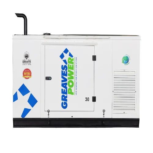 White 220 Volt 50 Hertz 30 Kva Three Phase Silent Diesel Generator 