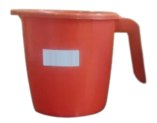 Red 8 Inches Round And 900 Ml Capacity Glossy Plain Plastic Mug