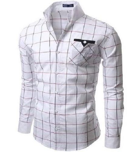 Full Sleeve Button Down Collar Cotton Casual Shirts For Mens
