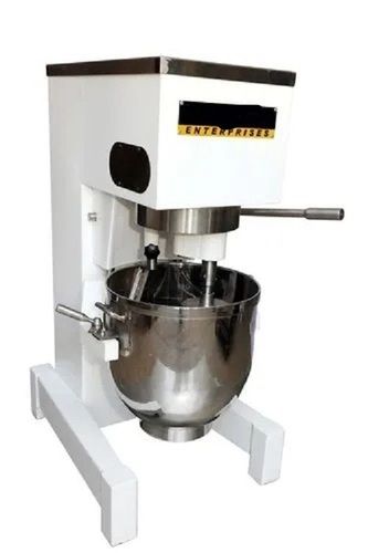 White High Strength Polished Rust Free Semi Automatic Electric Planetary Mixer