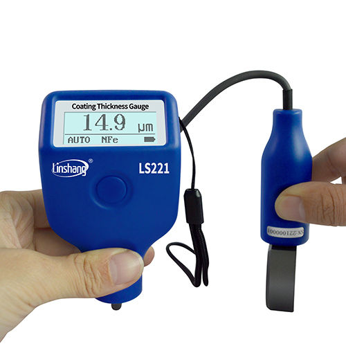 Blue Ls221 Coating Thickness Gauge For Testing Iron And Aluminum Dual Purpose