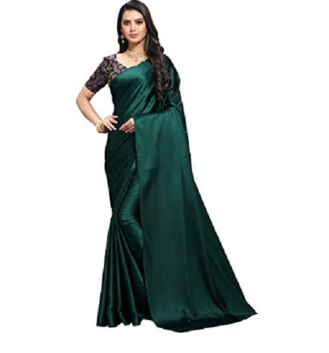 Buy Fabilion Arts Solid/Plain Bollywood Satin Green Sarees Online @ Best  Price In India | Flipkart.com