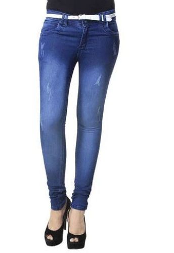 Plain Casual Wear Straight Regular Fit Women Denim Jeans