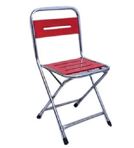 Polished Modern Armless Stainless Steel Folding Chair