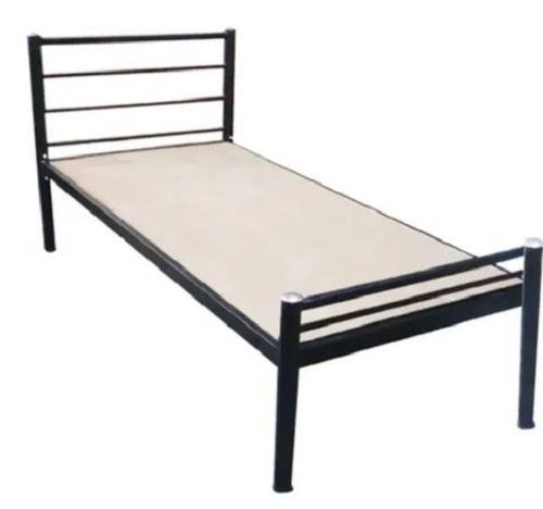 Rectangular 6X3 Feet Metal Single Bed Without Storage No Assembly Required